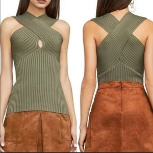 BCBGMaxAzria Criss-Cross Front Top